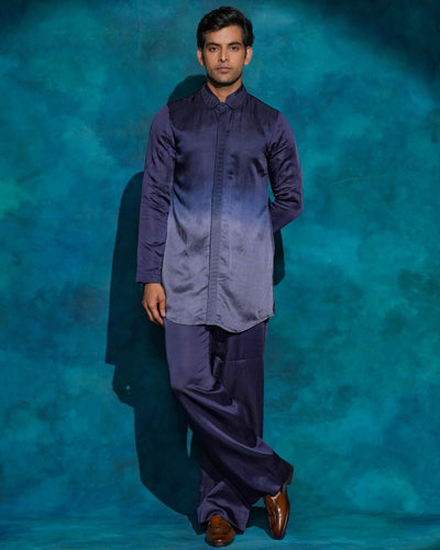 Oceanic Purple Ombre
Short Kurta Set