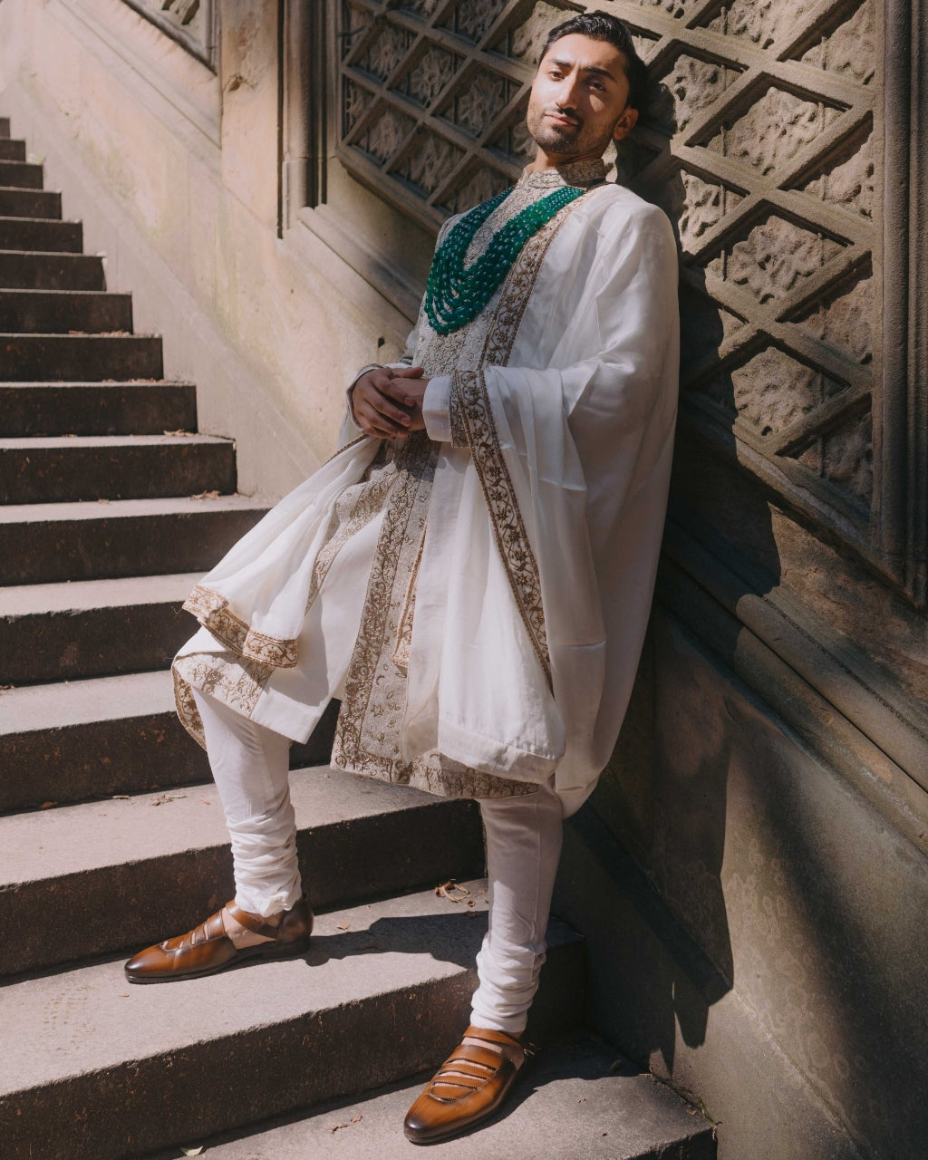 Moonlit Pearl Sherwani Set