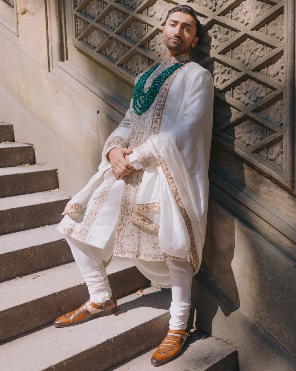 Moonlit Pearl Sherwani Set
