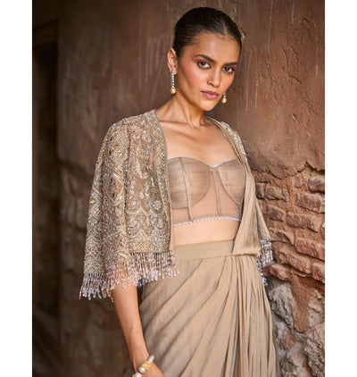 Prashma Corset Sari Set