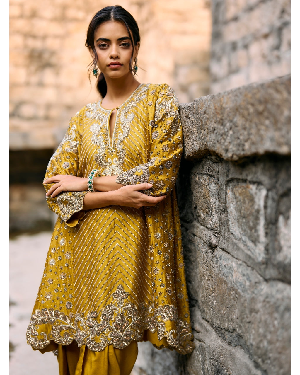 Mustard Nebula Kurta Set