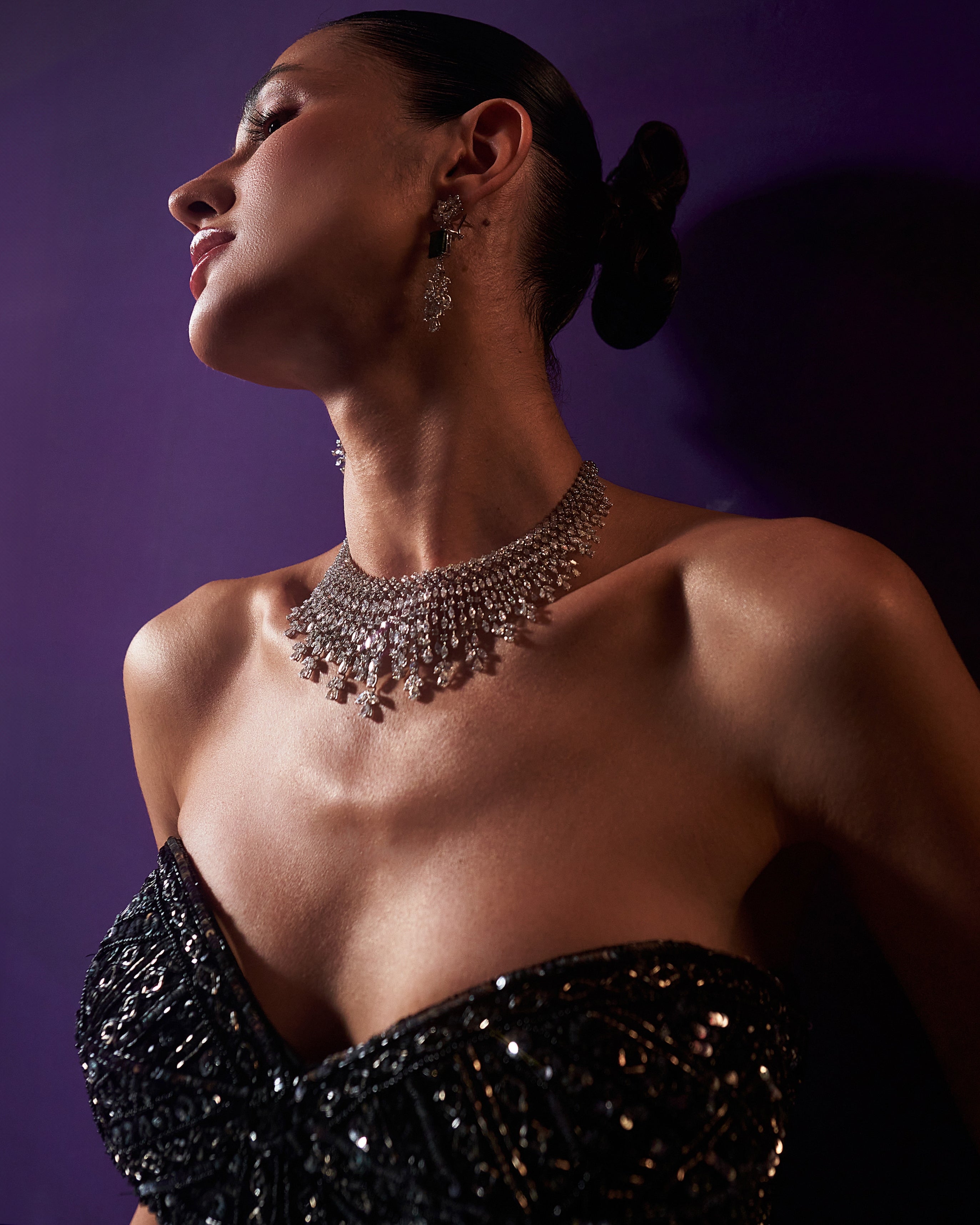 Black Net Lehenga Set