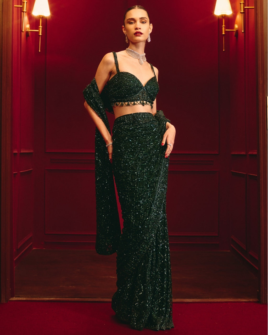 Emerald Heirloom Sari Set