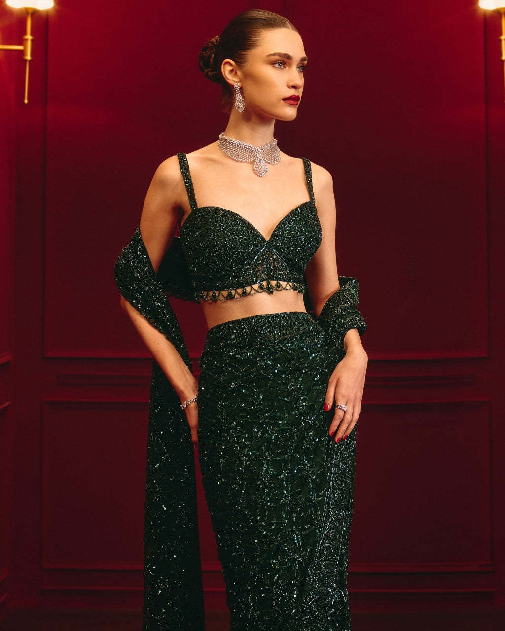 Emerald Heirloom Sari Set