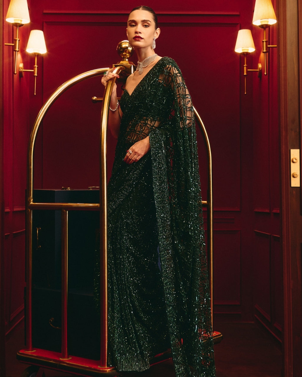 Emerald Heirloom Sari Set