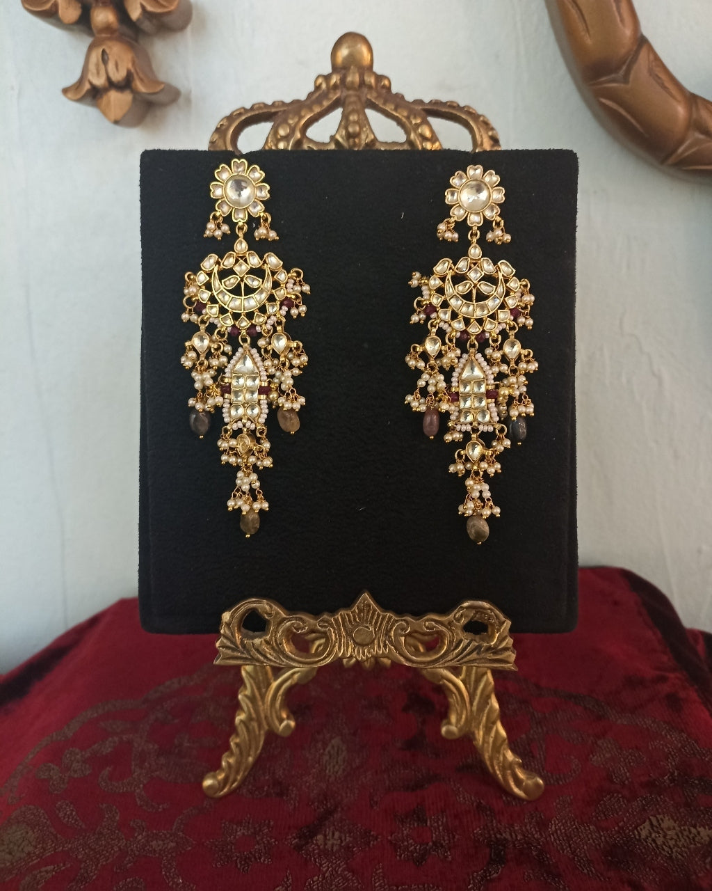 Long Kundan Earrings