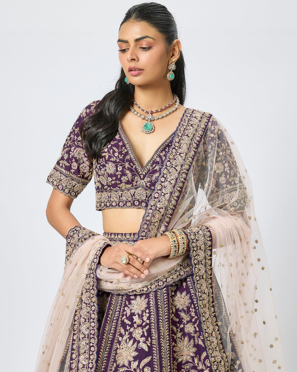 Purple Iffat Lehenga