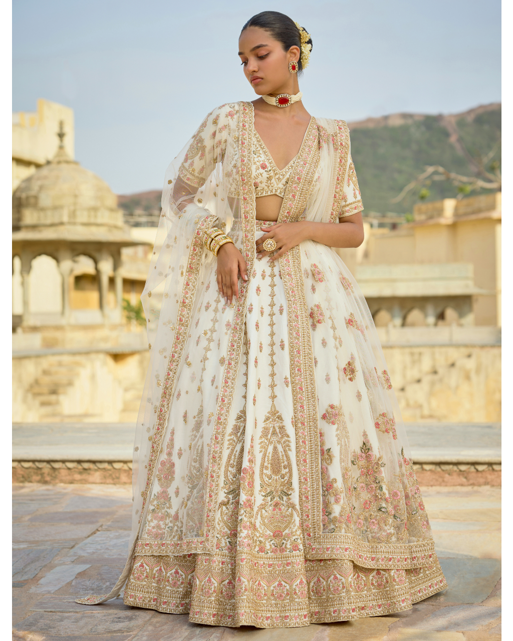 Ivory Yamuna Lehenga Set