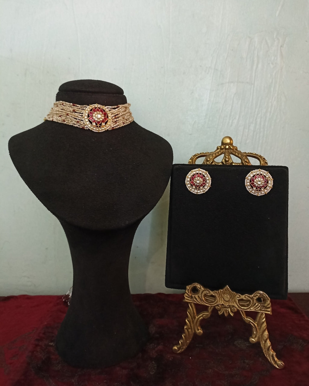 Pastel Bloom Kundan Choker Set