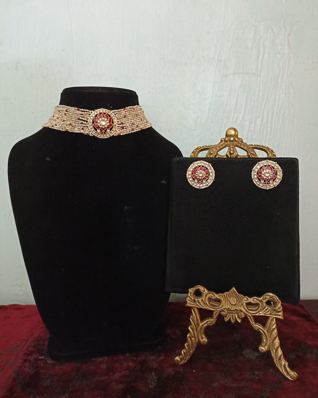 Pastel Bloom Kundan Choker Set