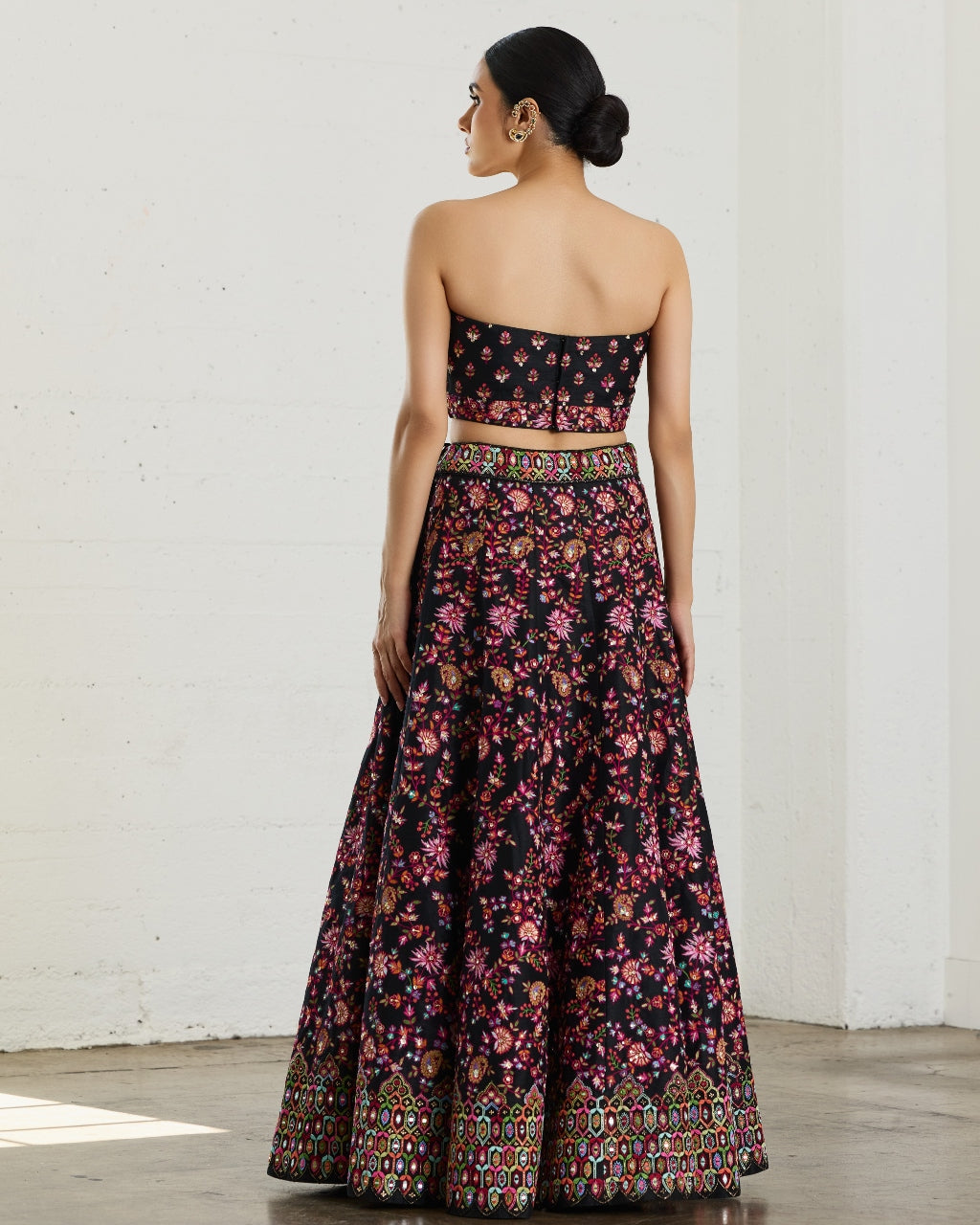 Black Corset Ebony Lehenga