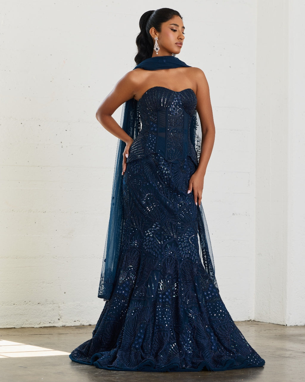 Blue Zoelle Lehenga Set