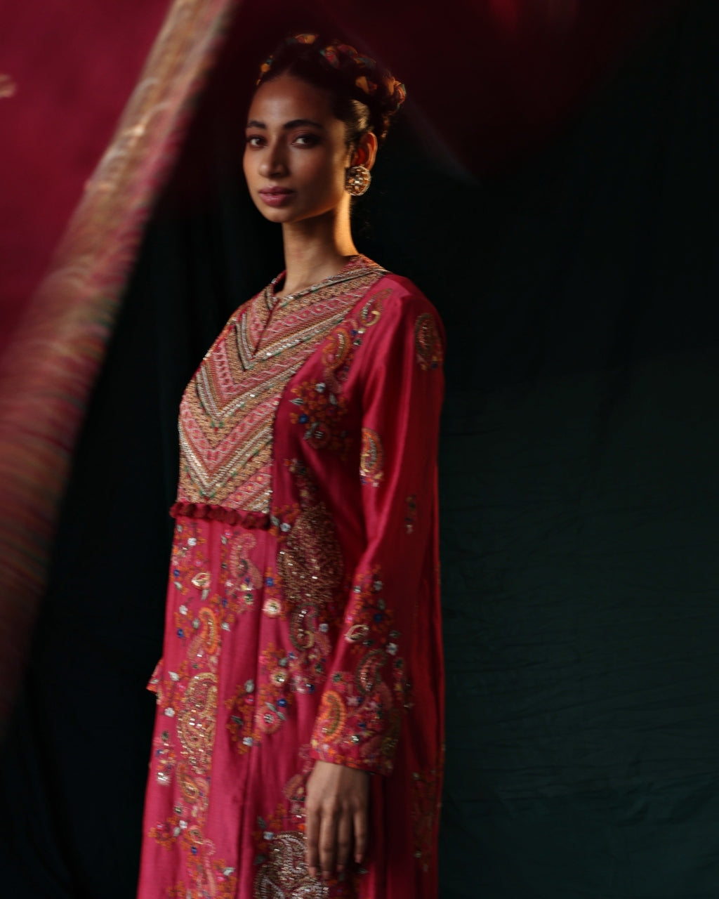 Pink Embroidered Kurta Set