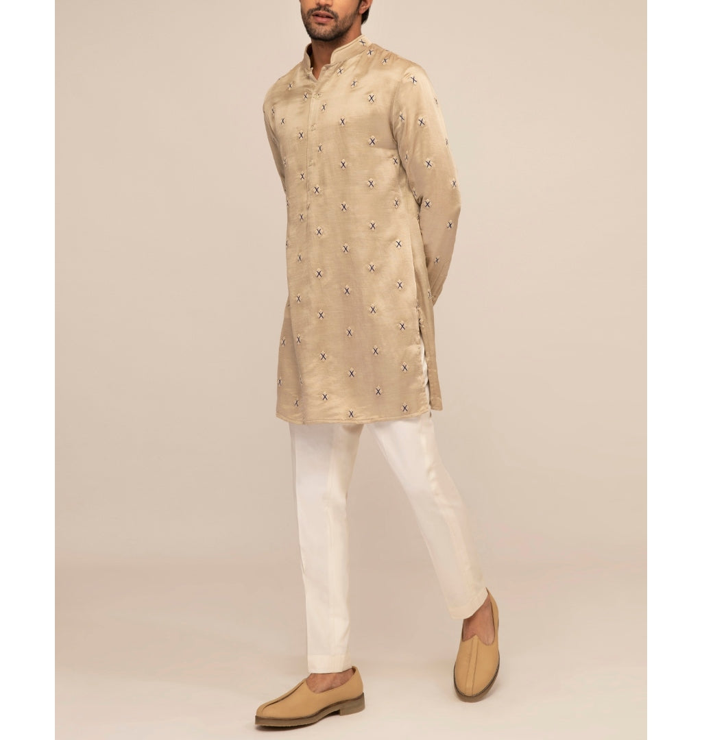 Argyle Cross Motif Kurta Set