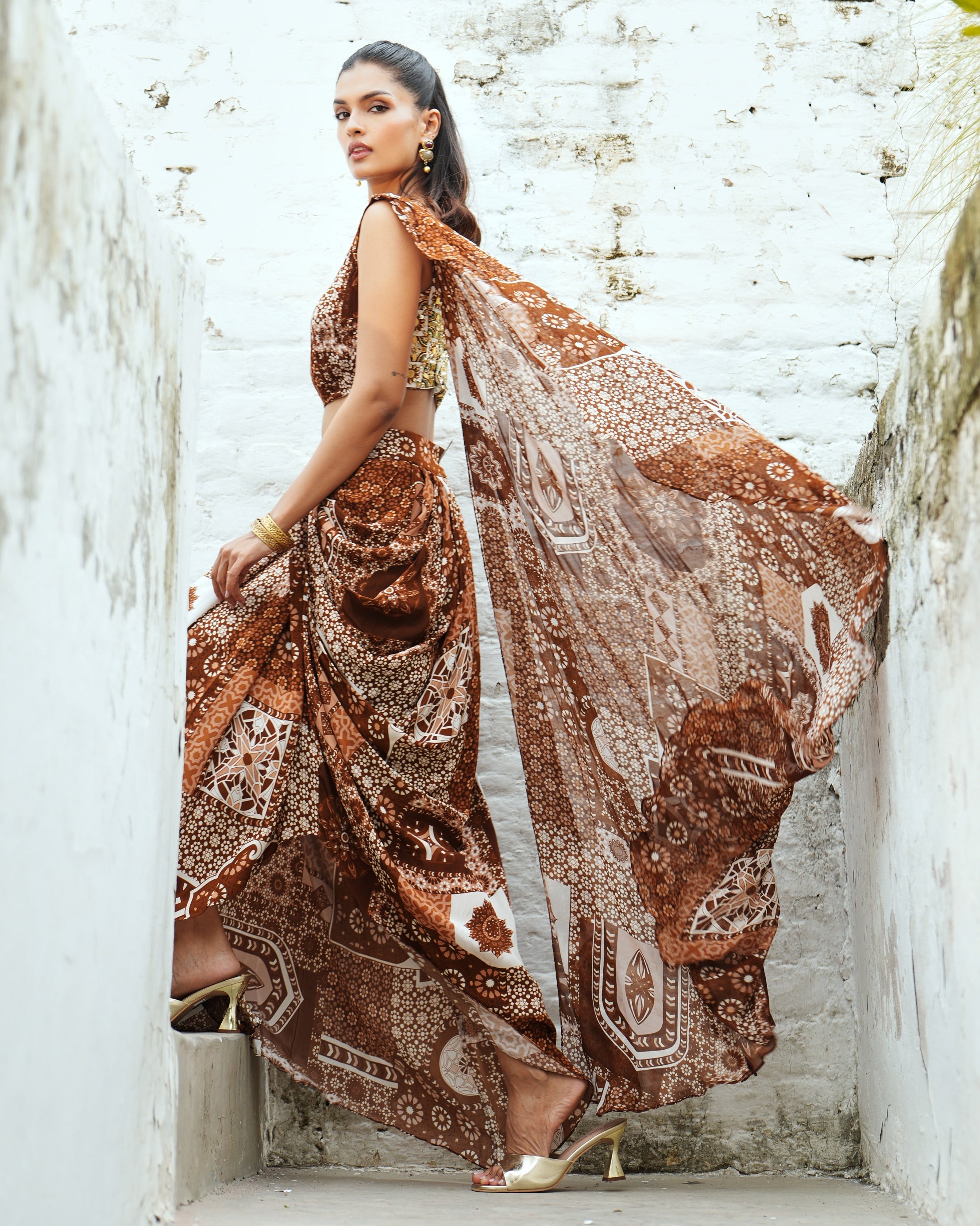 Aniya Drape Skirt Set