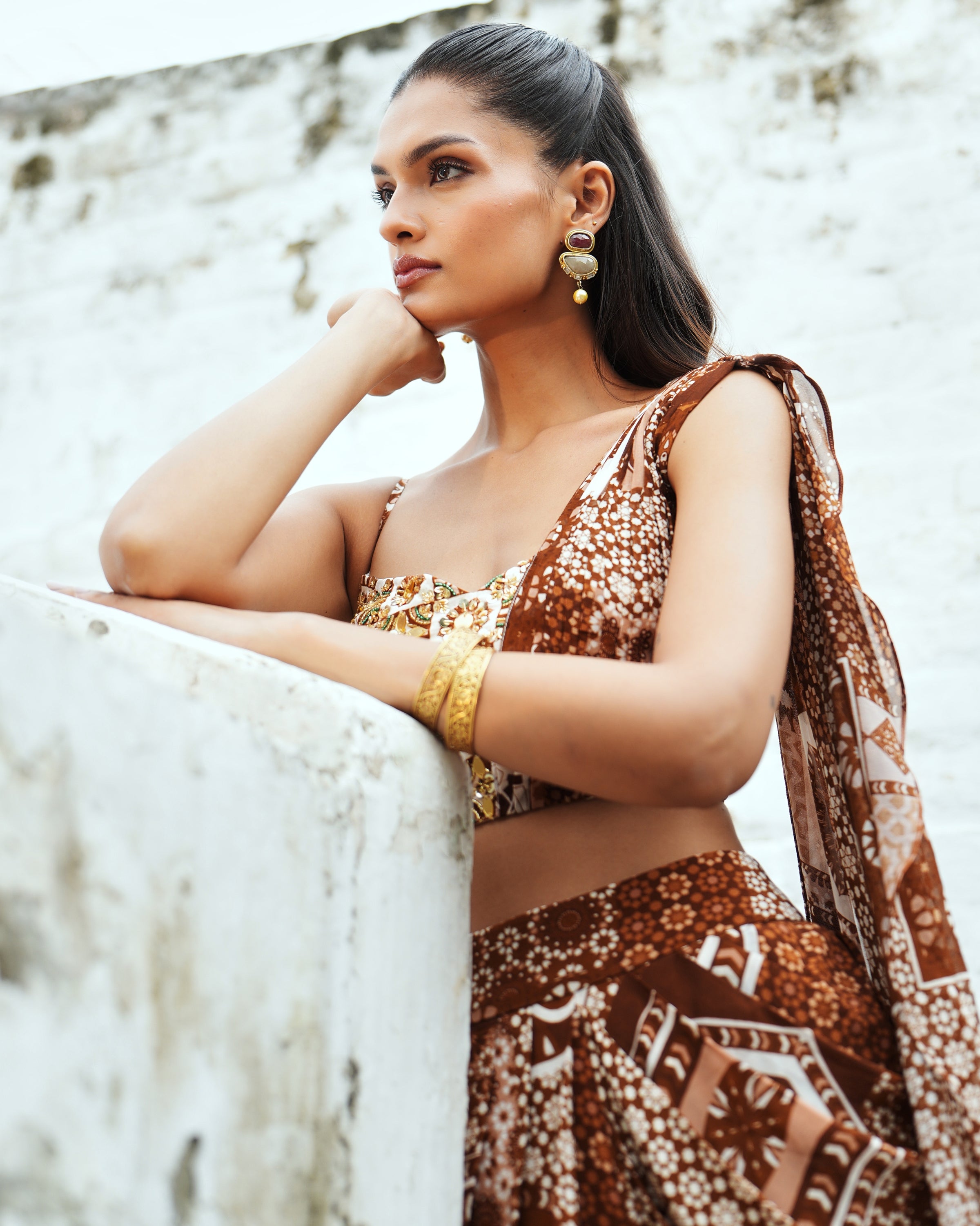 Aniya Drape Skirt Set