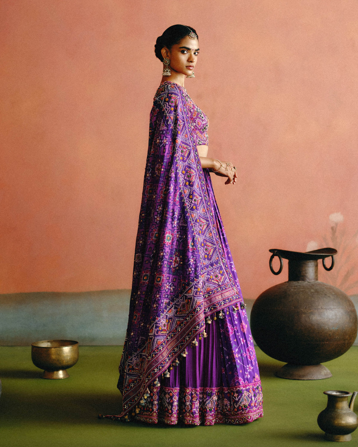 Mahira Purple Patola Lehenga Set