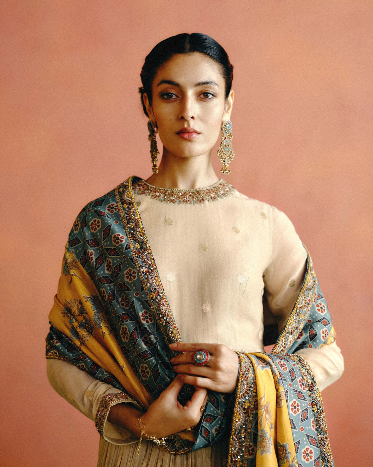 Ivory Ruh Anarkali Set
