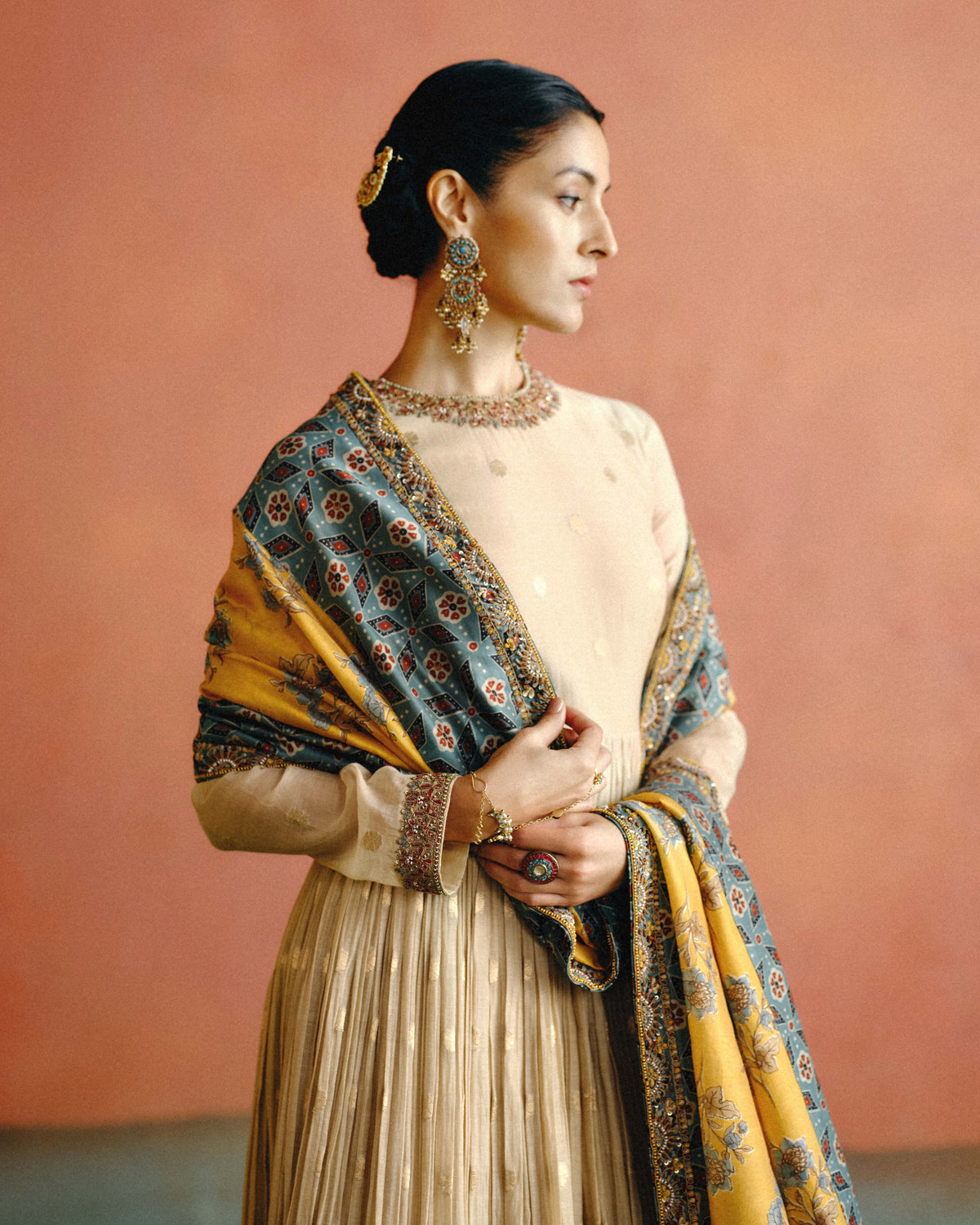 Ivory Ruh Anarkali Set