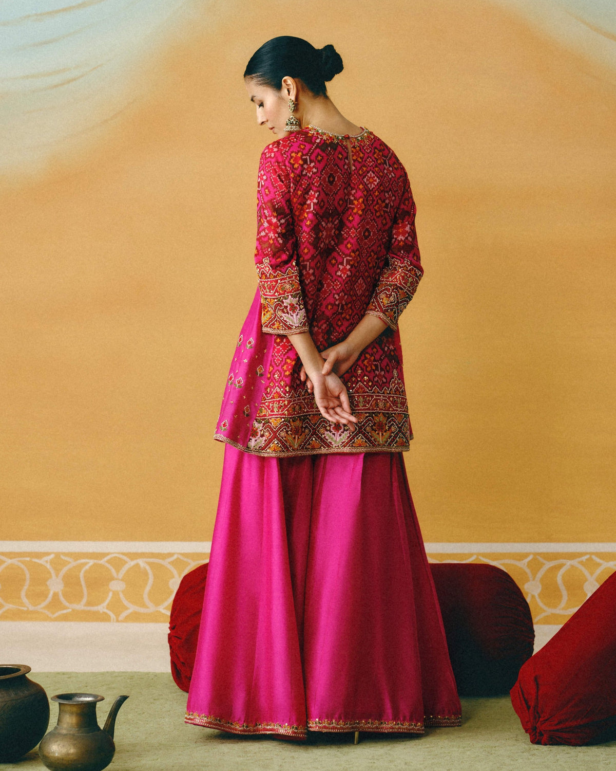 Pink Patola Kurta & Sharara