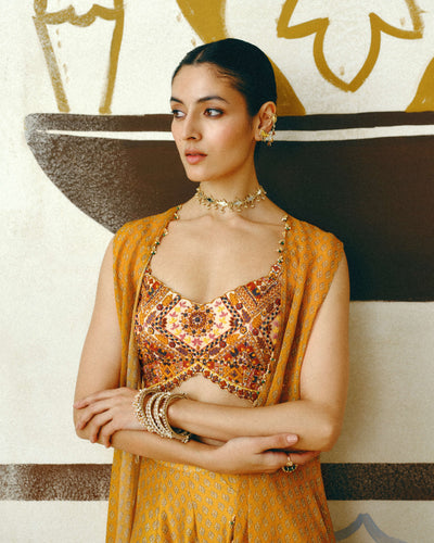 Kesar Sharara & Cape Set