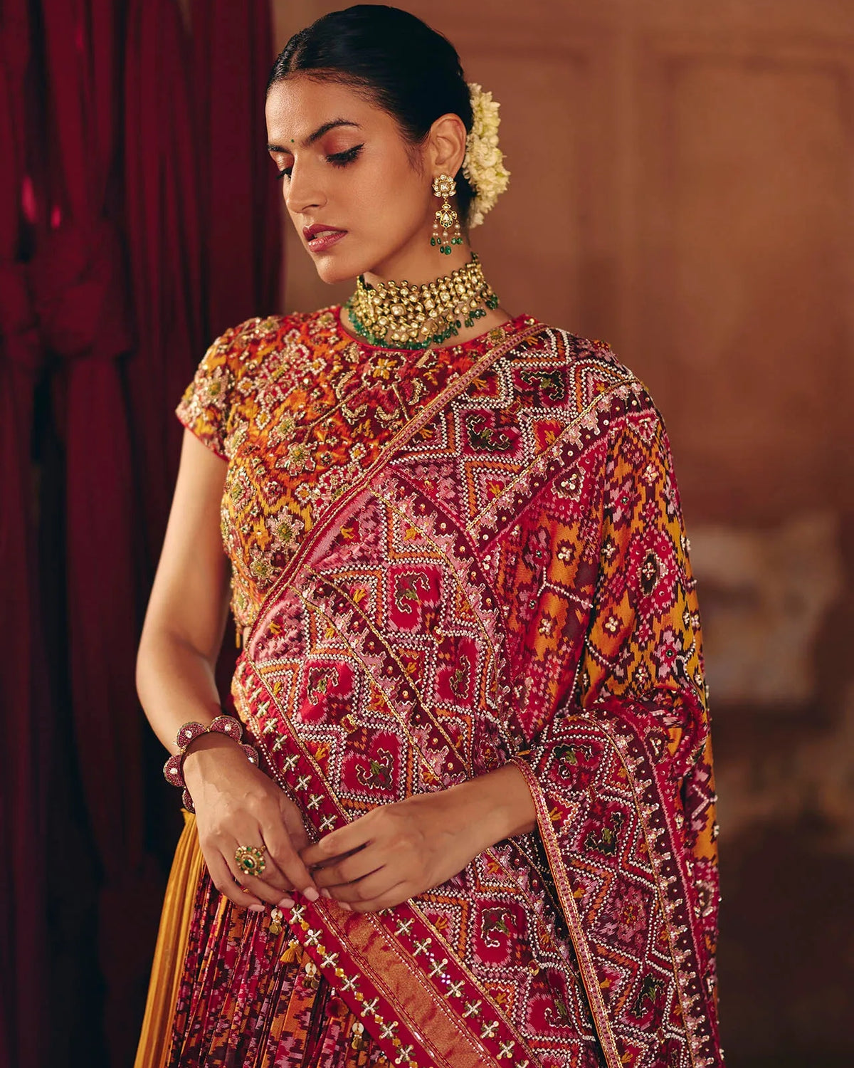 Mustard Heritage Patola Lehenga