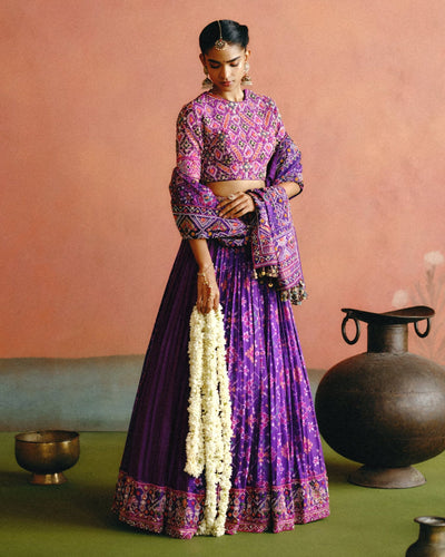 Mahira Purple Patola Lehenga Set