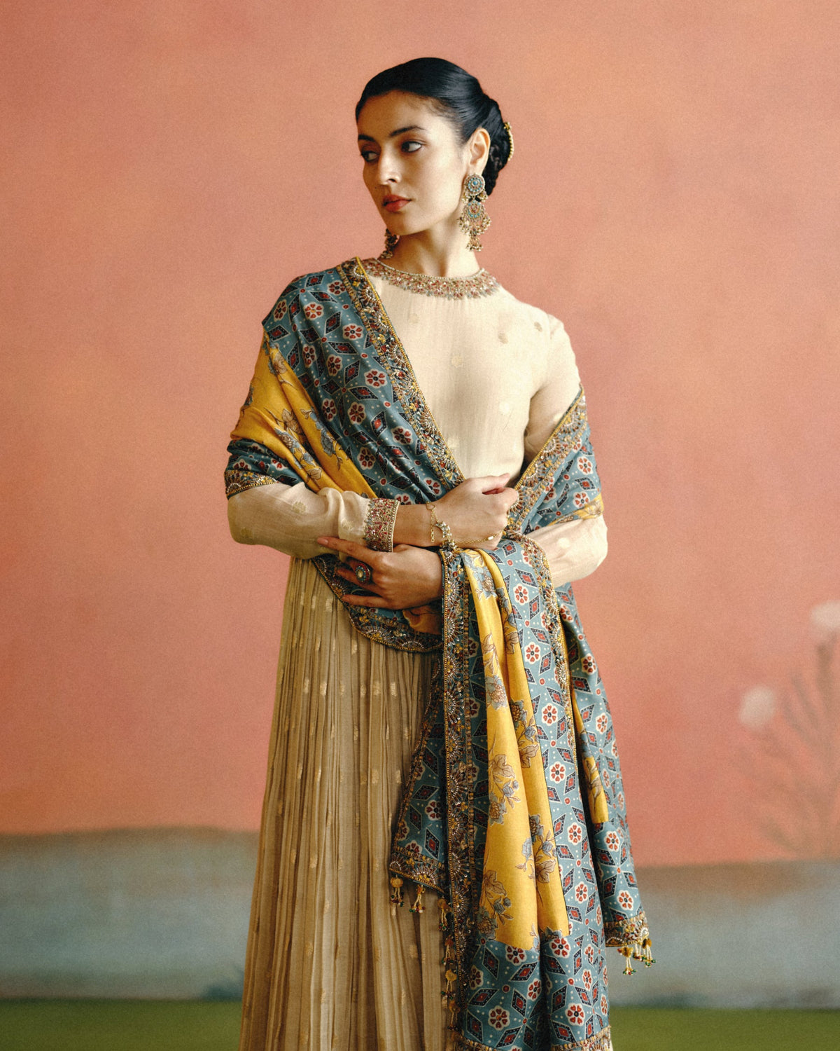 Ivory Ruh Anarkali Set