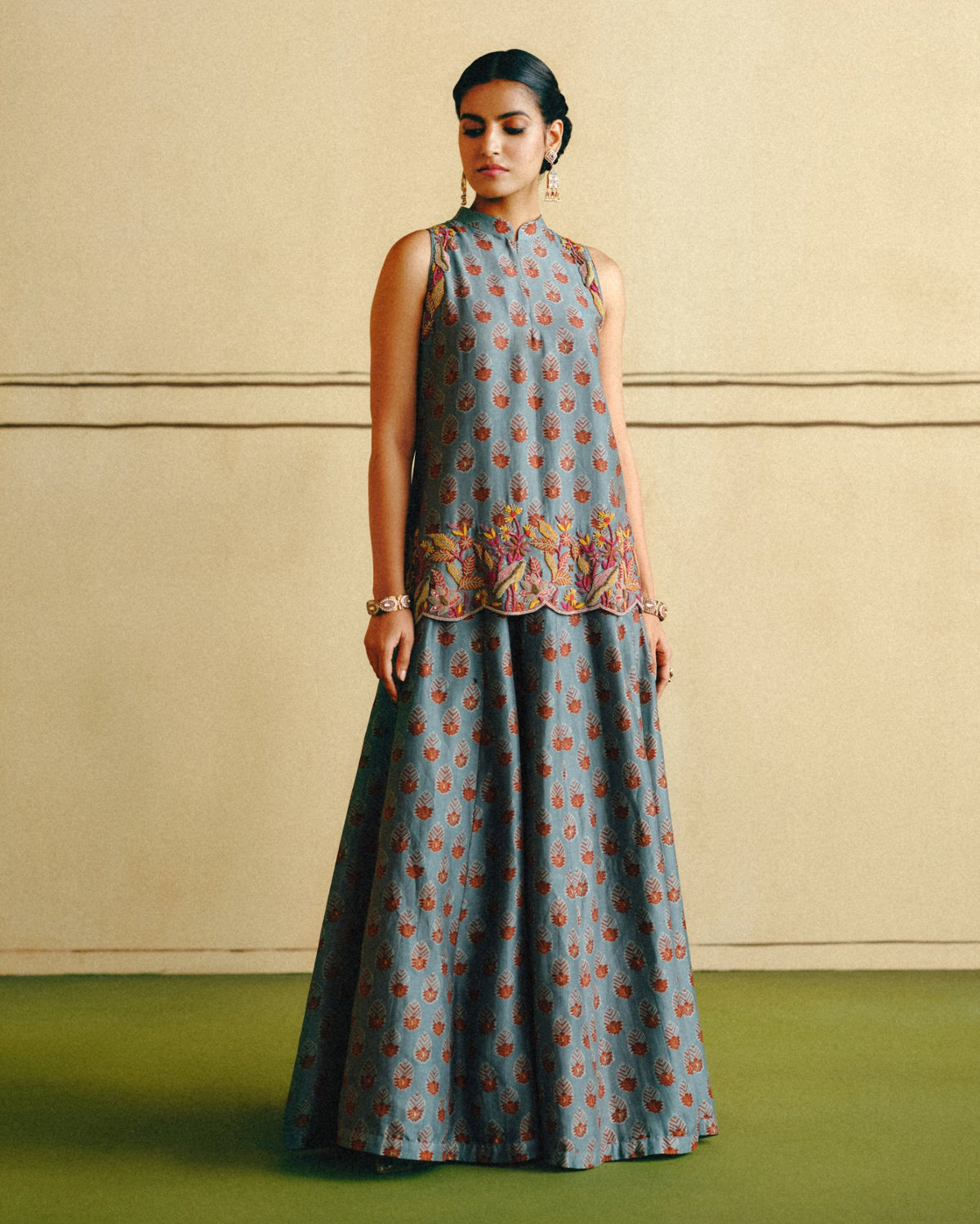 Indigo Kurta & Sharara