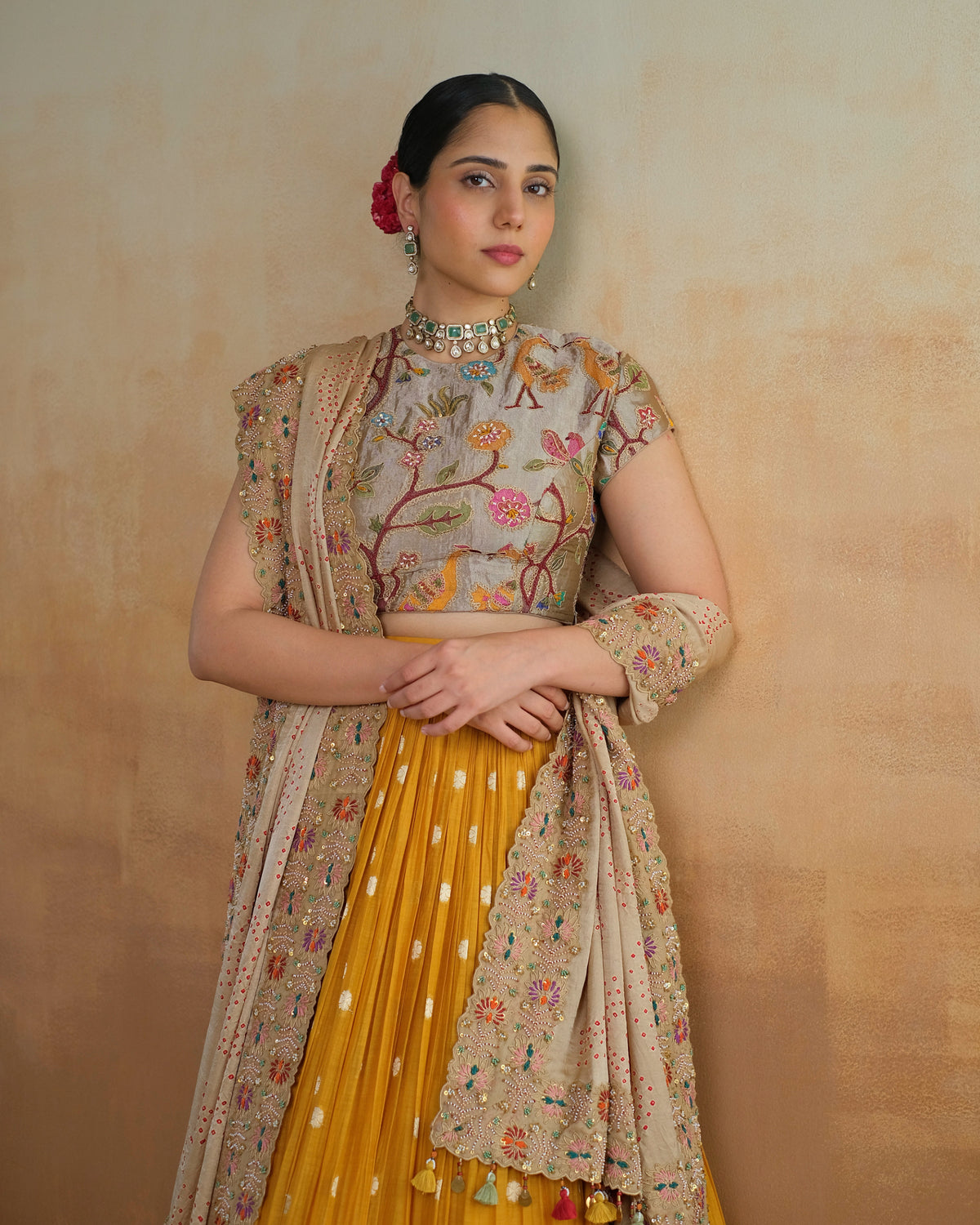 Yellow Paithani Lehenga Set