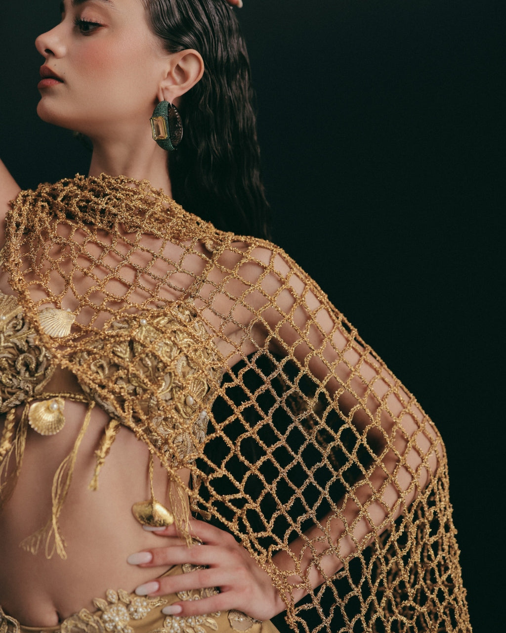 Sea Witch'S Gold Skirt Set