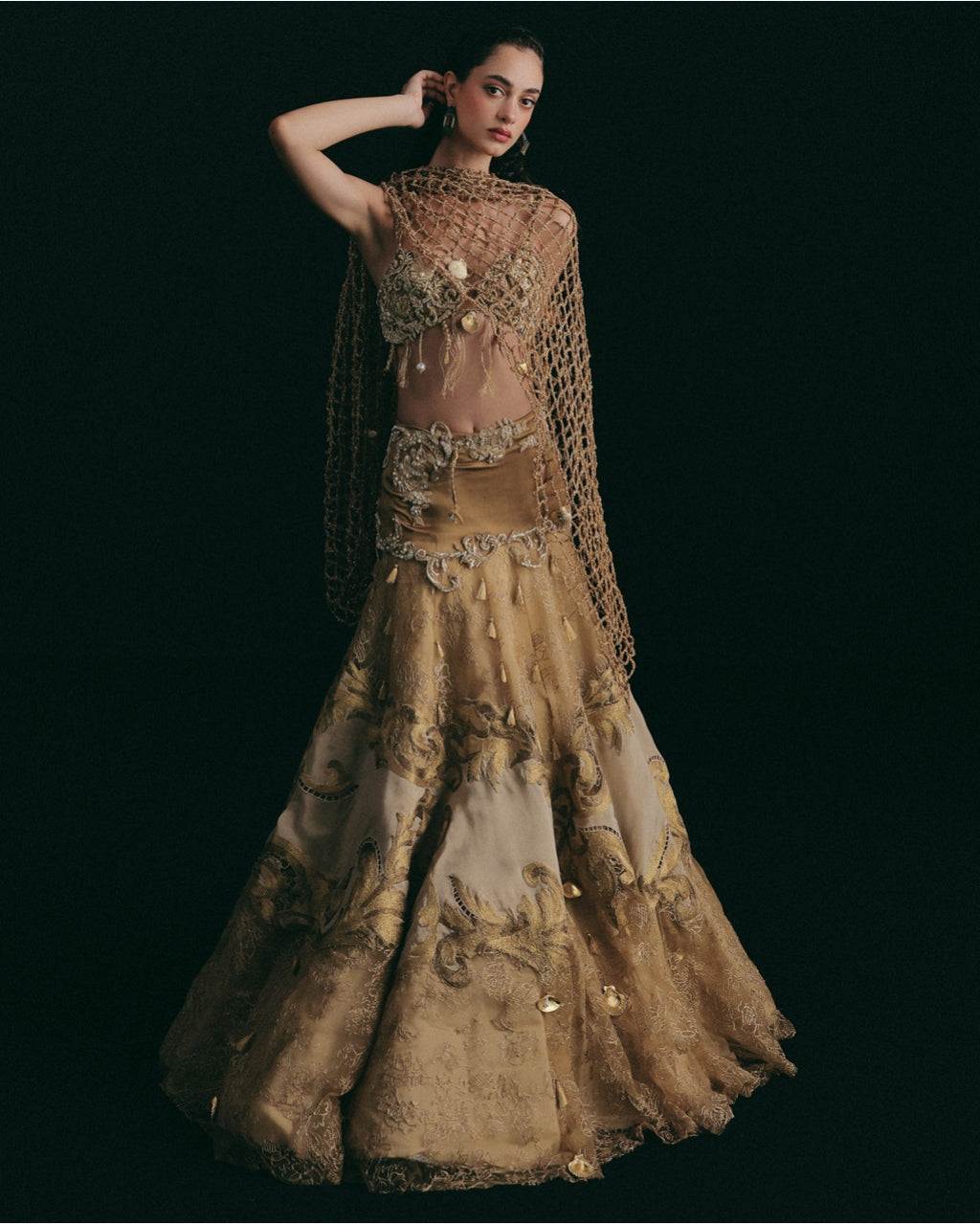 Sea Witch'S Gold Skirt Set