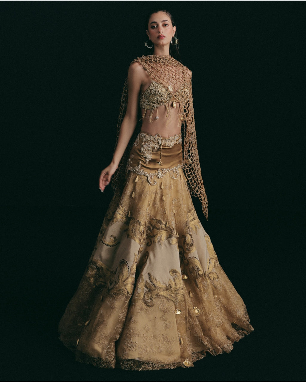 Sea Witch'S Gold Skirt Set