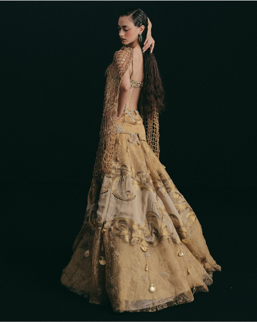 Sea Witch'S Gold Skirt Set