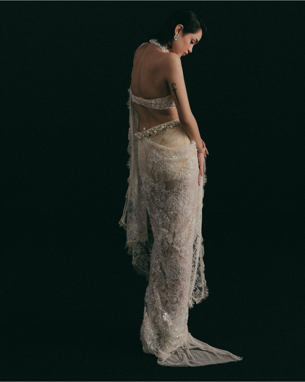 Icing On The Lace Draped Sari