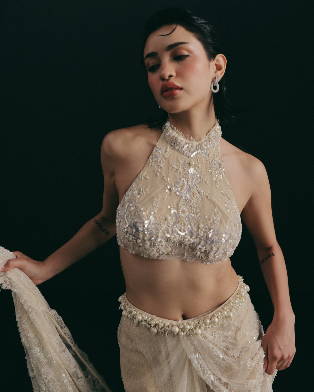 Icing On The Lace Draped Sari