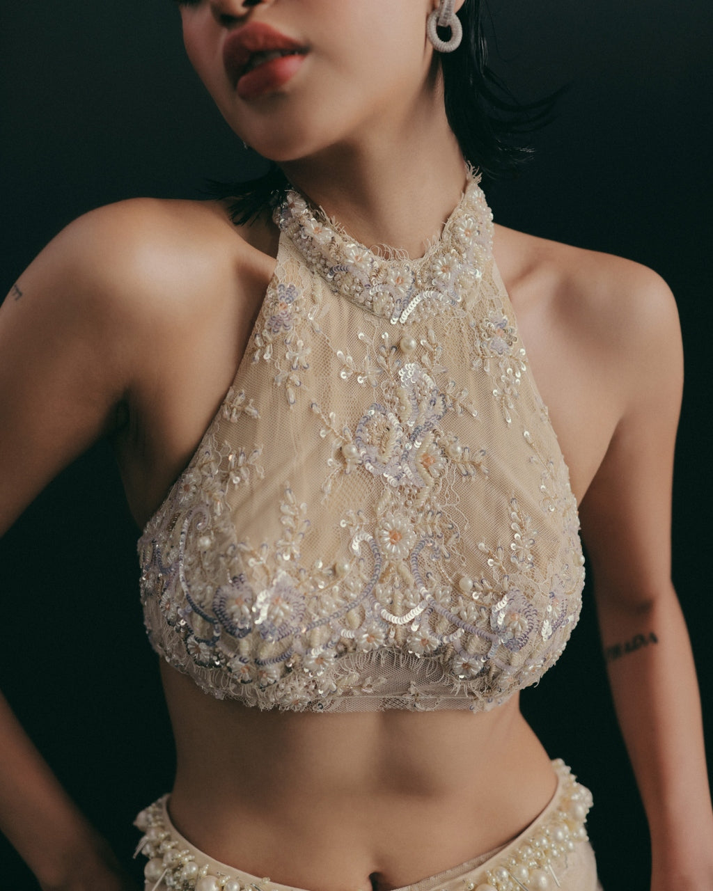 Icing On The Lace Draped Sari