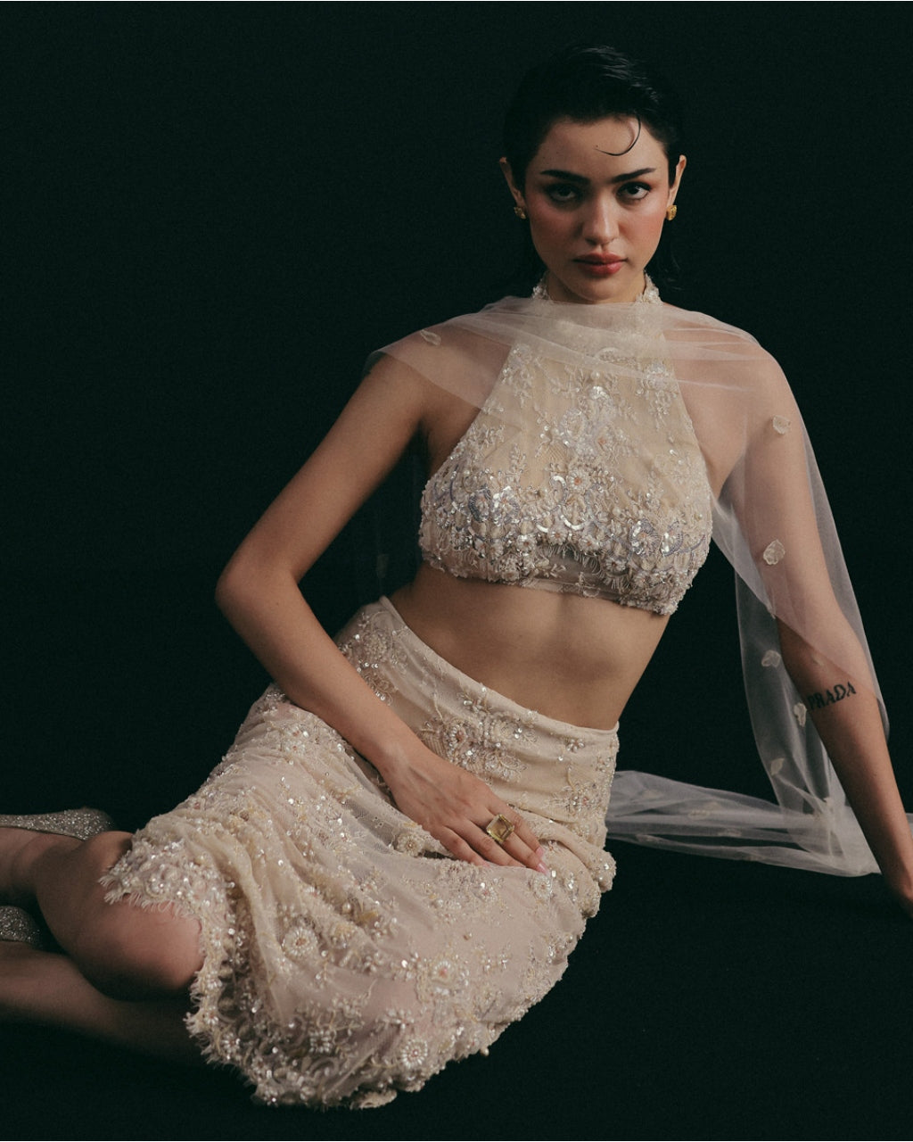 Something White, Something Wild Skirt Set