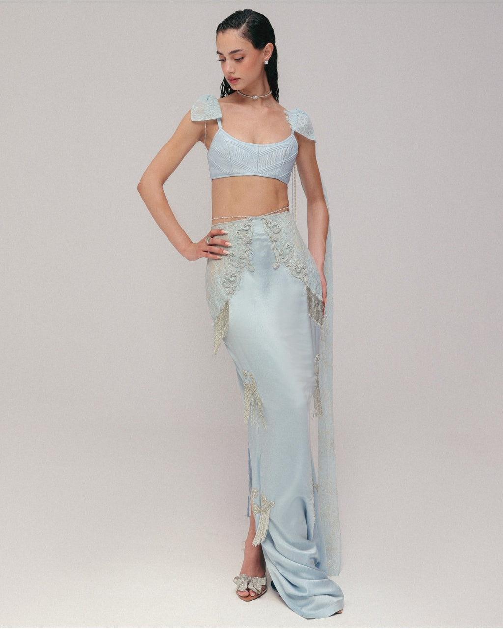 The Blue Heiress Skirt Set