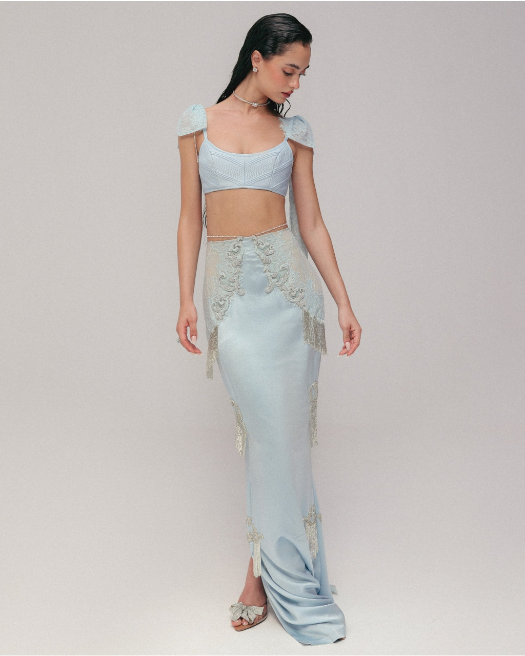 The Blue Heiress Skirt Set