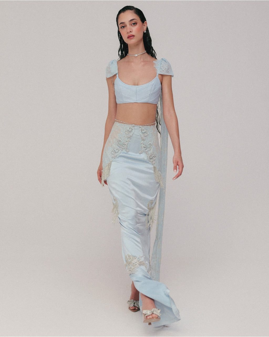 The Blue Heiress Skirt Set
