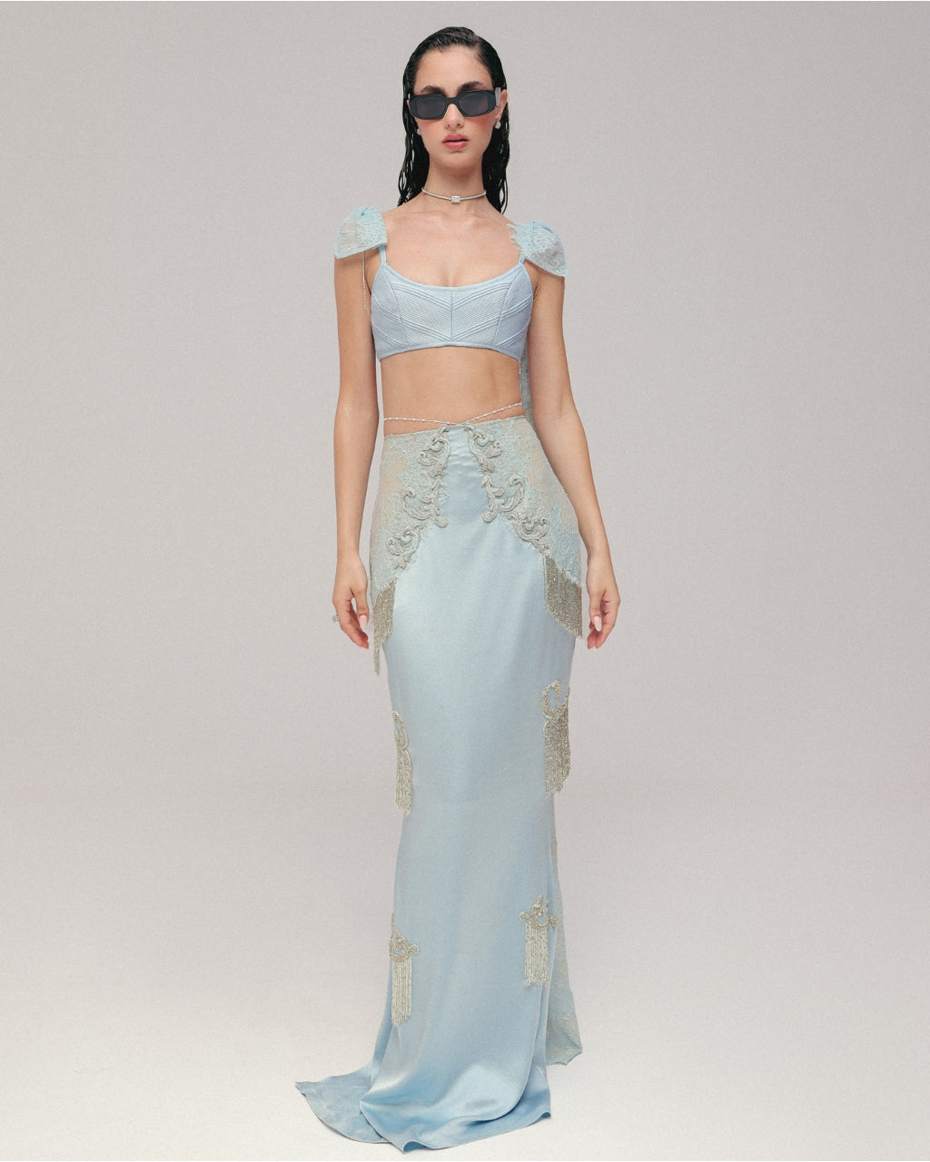 The Blue Heiress Skirt Set
