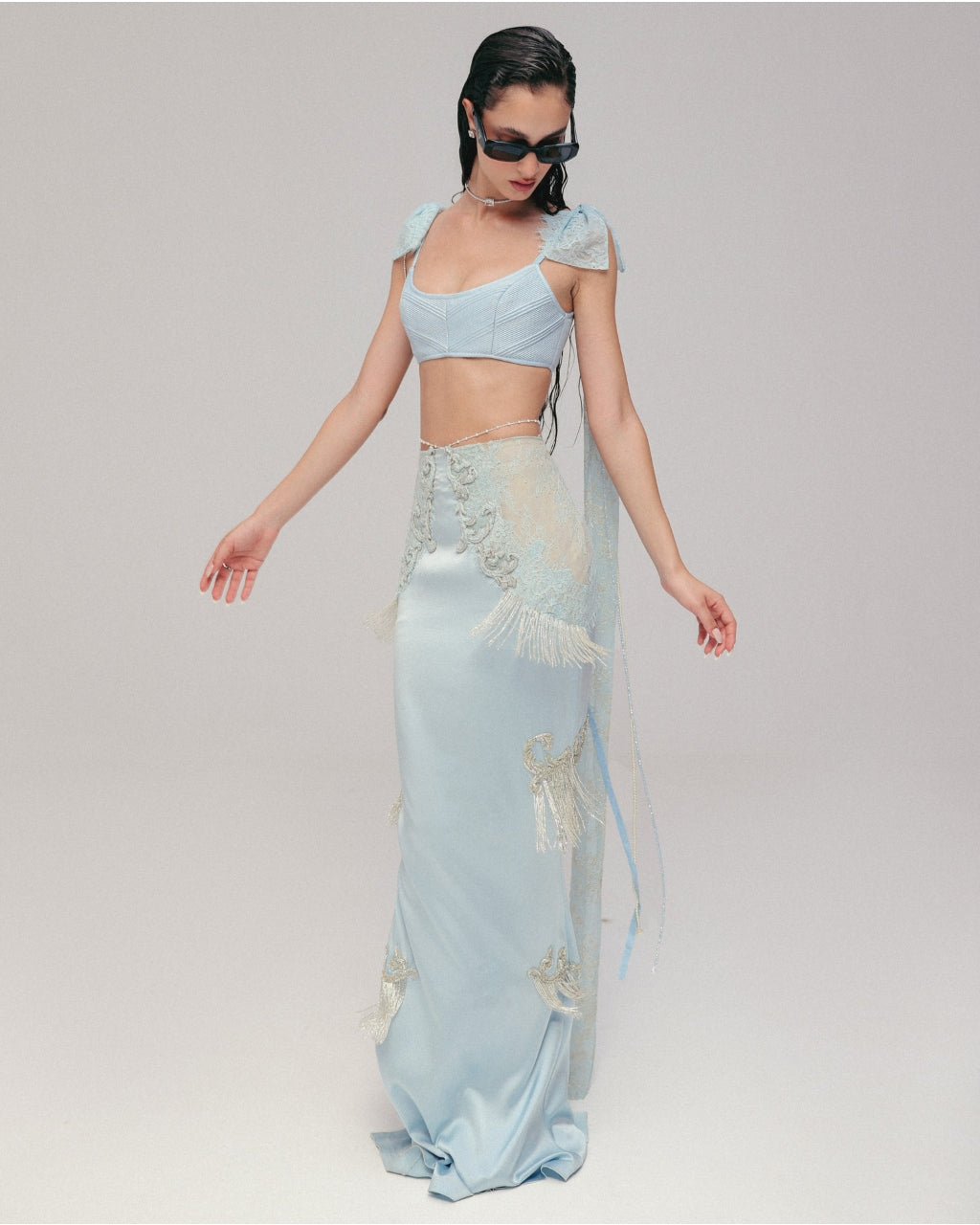 The Blue Heiress Skirt Set