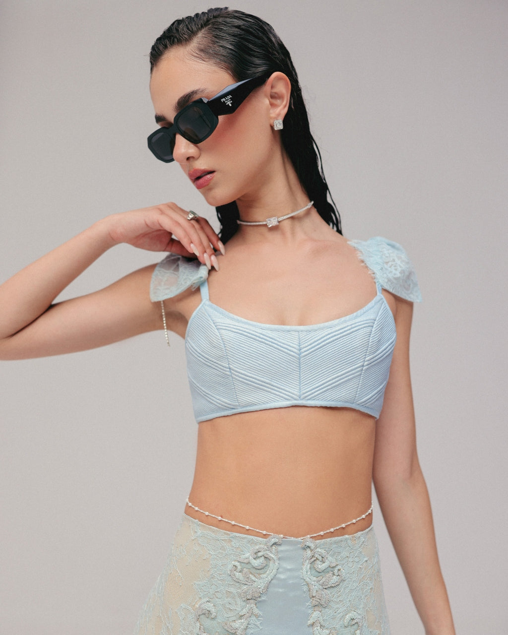 The Blue Heiress Skirt Set