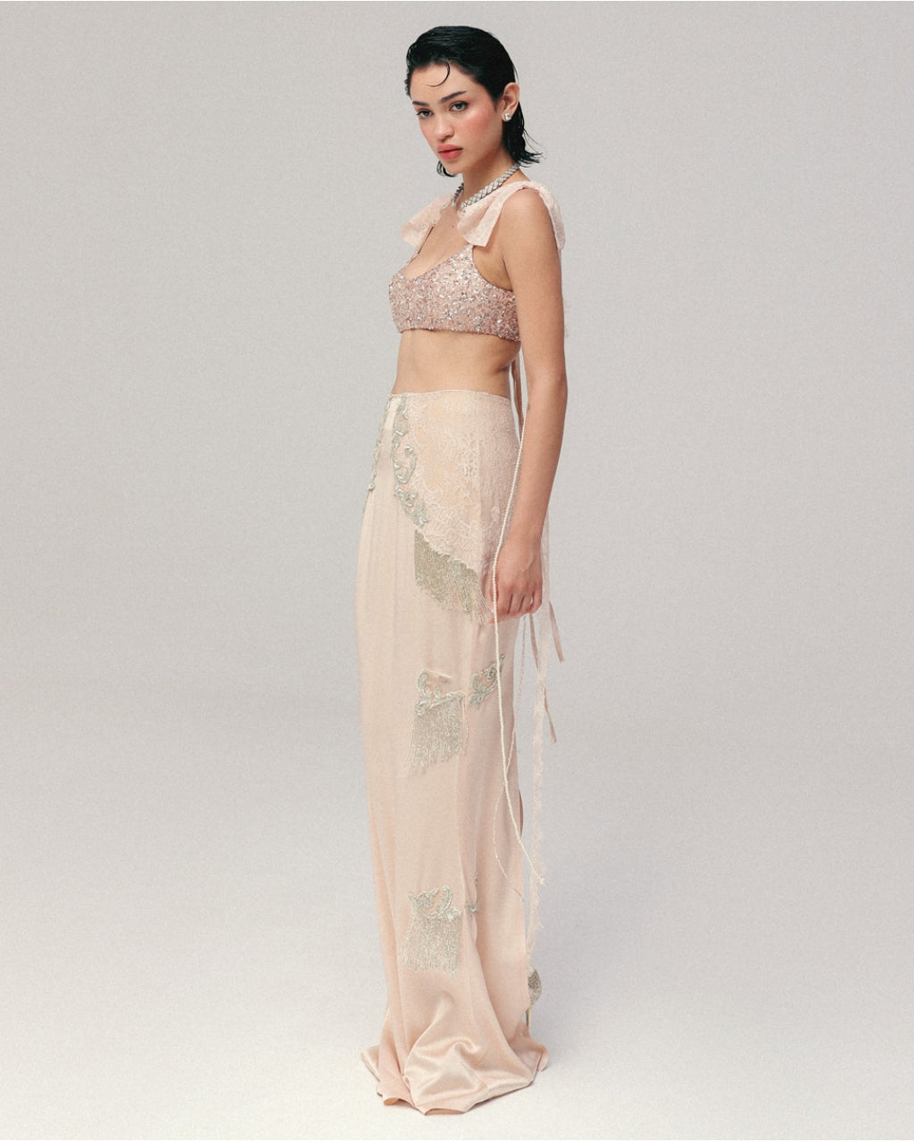 Pink Gatsby Skirt Set