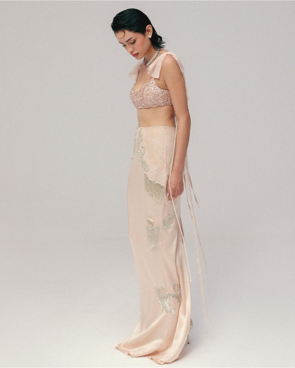 Pink Gatsby Skirt Set