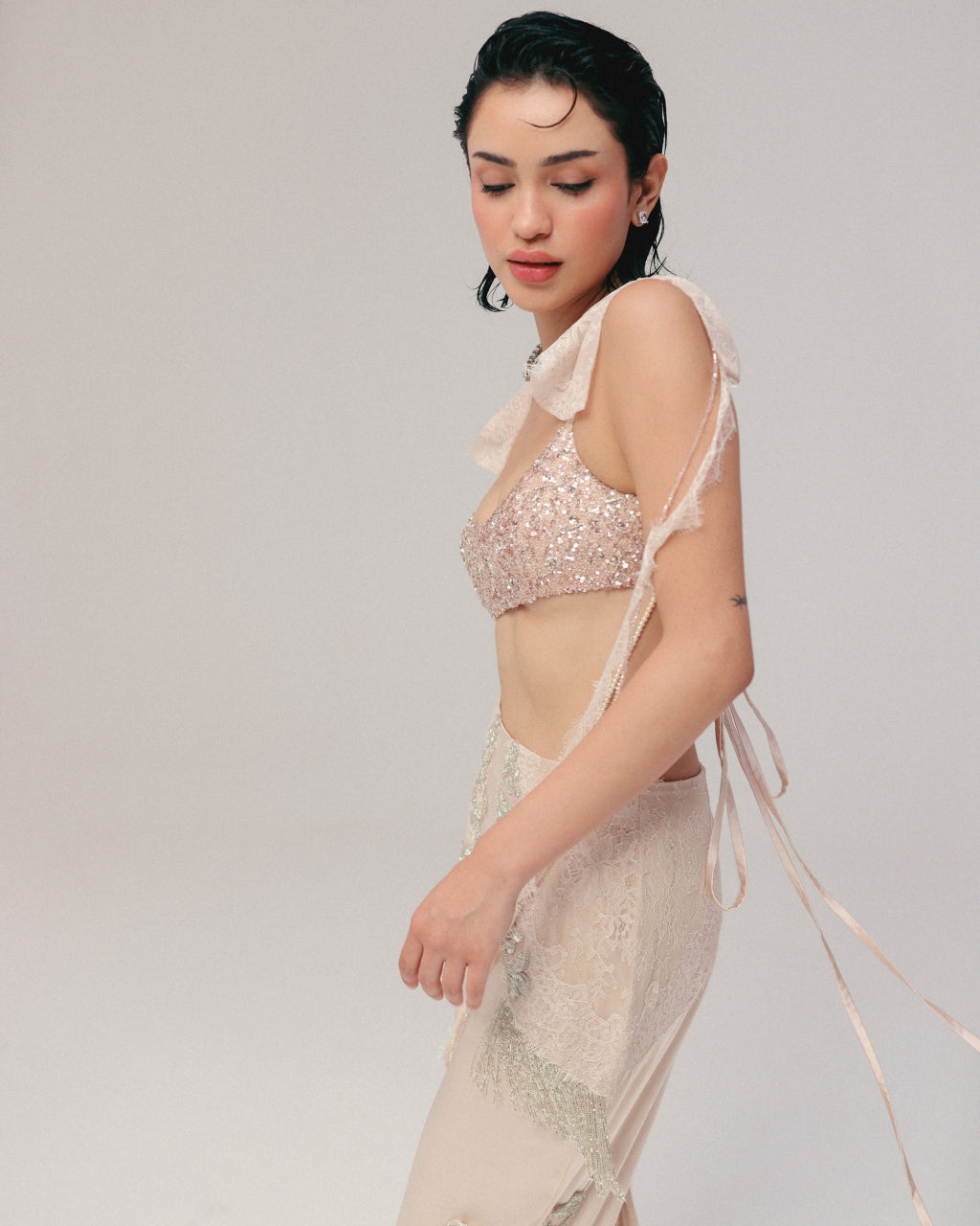 Pink Gatsby Skirt Set