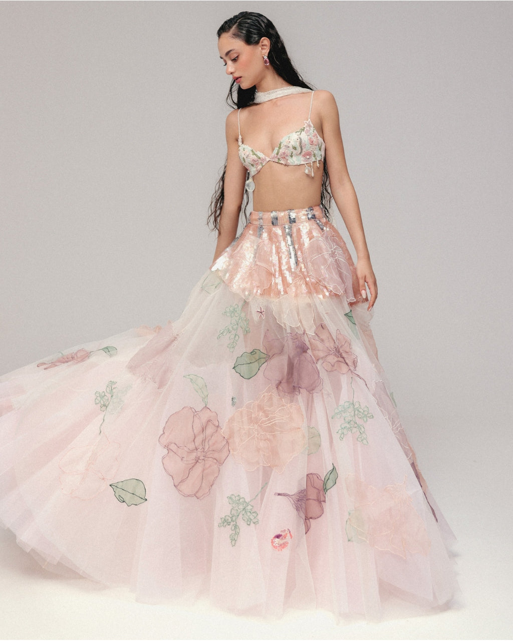 Stolen Sea Shells, Hand Picked Flowers Skirt Set