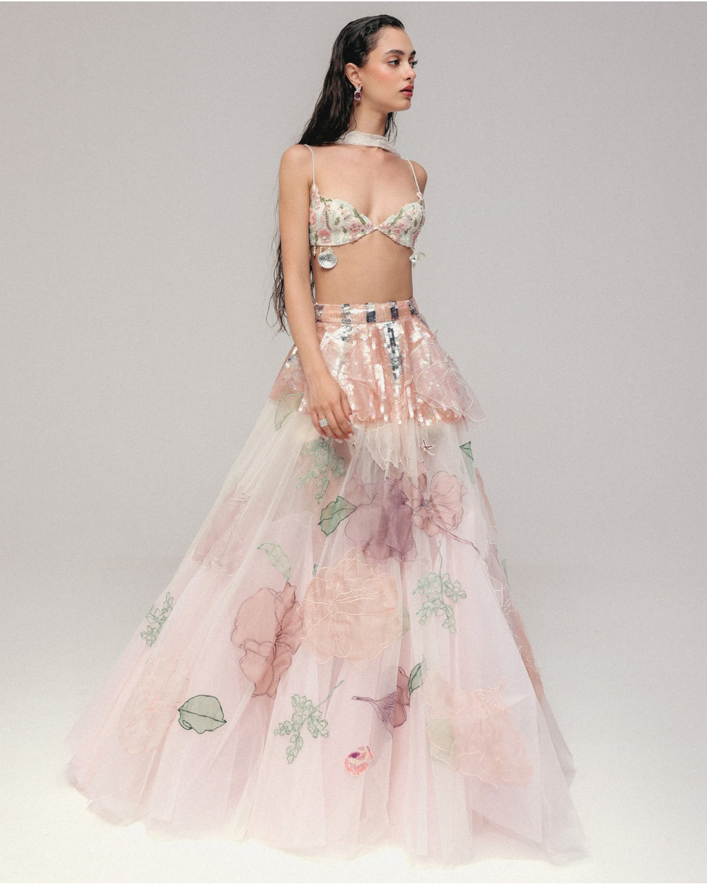 Stolen Sea Shells, Hand Picked Flowers Skirt Set