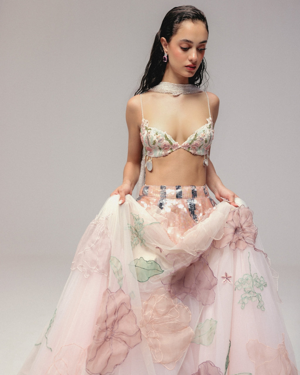 Stolen Sea Shells, Hand Picked Flowers Skirt Set